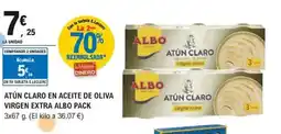E.Leclerc ALBO Atún claro en aceite de oliva virgen extra oferta