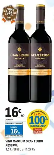 E.Leclerc Vino magnum gran feudo reserva oferta