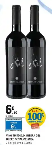 E.Leclerc Vino tinto d.o. ribera del duero sitial crianza oferta
