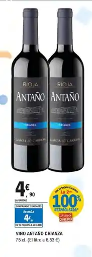 E.Leclerc Vino antaño crianza oferta