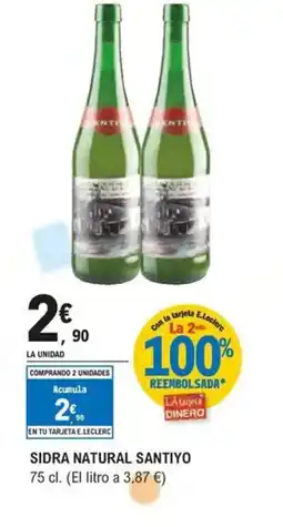E.Leclerc SANTIYO Sidra natural oferta