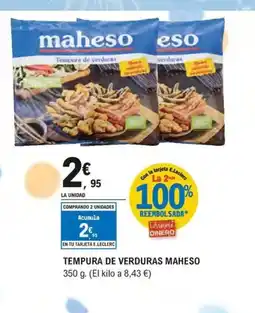 E.Leclerc MAHESO Tempura de verduras oferta