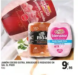 E.Leclerc EL POZO Jamón cocido extra, braseado o reducido en sal oferta