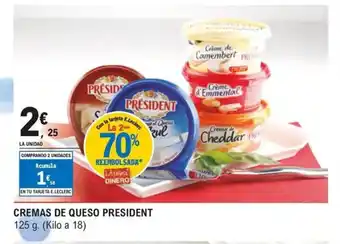 E.Leclerc PRESIDENT Cremas de queso oferta
