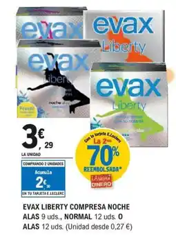 E.Leclerc EVAX Liberty compresa noche oferta