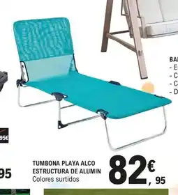 E.Leclerc Tumbona playa alco estructura de alumin oferta