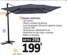 E.Leclerc Parasol excéntrico oferta