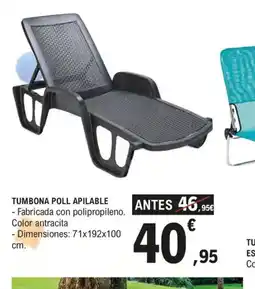E.Leclerc Tumbona poll apilable oferta