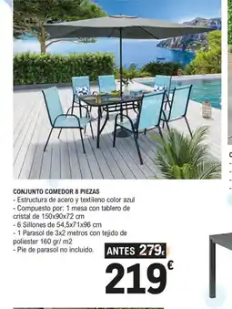 E.Leclerc Conjunto comedor 8 piezas oferta