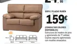 E.Leclerc Sofá 2 plazas rubén oferta