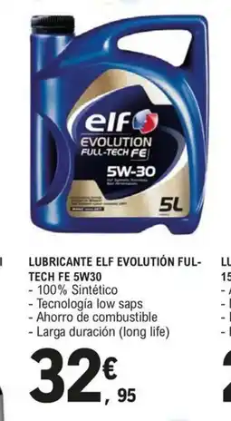 E.Leclerc Lubricante elf evolution ful- tech fe 5w30 oferta