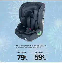 E.Leclerc Silla auto sin isofix mots d'enfants oferta