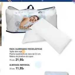 E.Leclerc Pack 2 almohadas viscoelásticas oferta