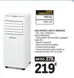 E.Leclerc ORBEGOZO Aire portátil adr 97 oferta