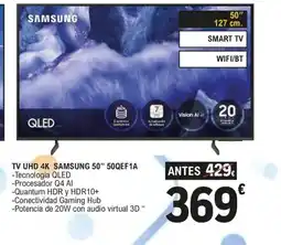 E.Leclerc SAMSUNG Tv uhd 4k 50" 50qef1a oferta