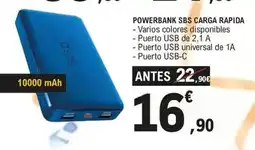 E.Leclerc Powerbank sbs carga rapida oferta