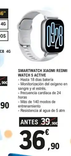 E.Leclerc Smartwatch xiaomi redmi watch 5 active oferta