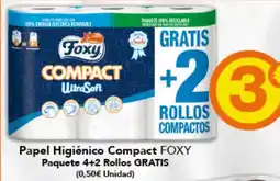 Gadis FOXY Papel Higiénico Compact Paquete 4+2 Rollo oferta