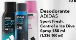 Gadis ADIDAS Desodorante Sport Fresh, Control o Ice Dive oferta