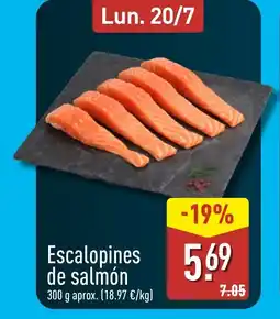 ALDI Escalopines de salmón oferta