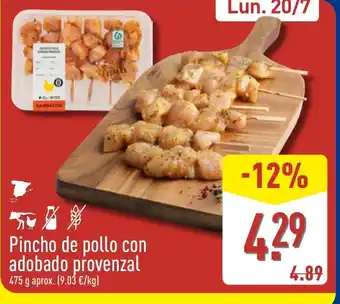 ALDI Pincho de pollo con adobado provenzal oferta