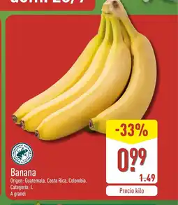 ALDI Banana oferta