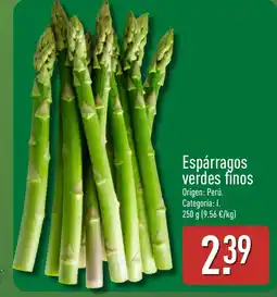 ALDI Espárragos verdes finos oferta