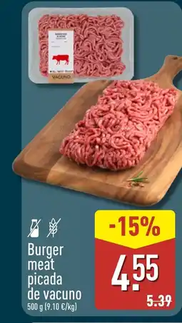 ALDI Burger meat picada de vacuno oferta
