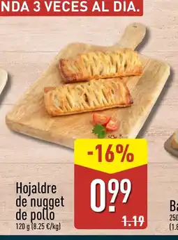 ALDI Hojaldre de nugget de pollo oferta