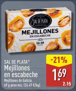 ALDI SAL DE PLATA Mejillones en escabeche oferta