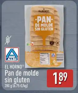 ALDI EL HORNO Pan de molde sin gluten oferta