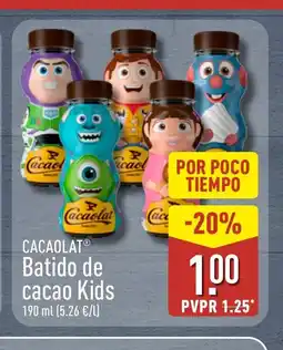 ALDI CACAOLAT Batido de cacao Kids oferta