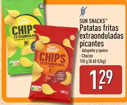 ALDI SUN SNACKS Patatas fritas extraonduladas picantes oferta