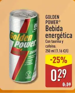 ALDI GOLDEN POWER Bebida energética oferta