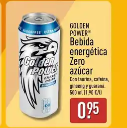 ALDI GOLDEN POWER Bebida energética Zero azúcar oferta