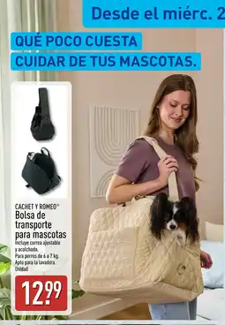ALDI CACHET Y ROMEO Bolsa de transporte para mascotas oferta