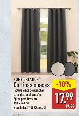 ALDI HOME CREATION Cortinas opacas oferta