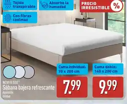 ALDI NOVITESSE Sábana bajera refrescante oferta