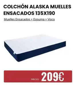 Atrapamuebles Colchón alaska muelles ensacados oferta