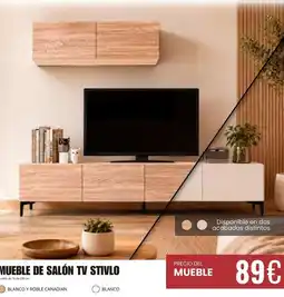 Atrapamuebles Blanco - mueble de salón tv stivio oferta