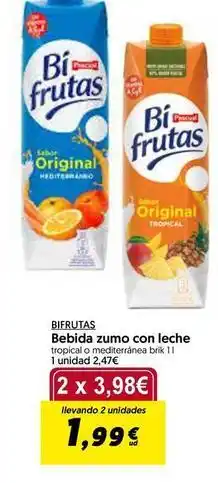 Hiper Usera Bifrutas - bebida zumo con leche oferta