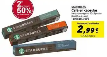 Hiper Usera Starbucks - café en cápsulas oferta