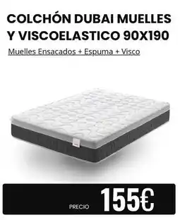 Atrapamuebles Colchón dubai muelles y viscoelastico 90x190 oferta