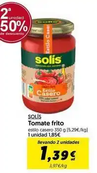Hiper Usera Solís - tomate frito oferta