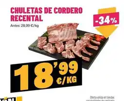 AhorraMas Chuletas de cordero oferta