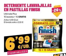 AhorraMas Finish - detergente lavavajillas en pastillas oferta