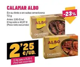 AhorraMas Albo - en su tinta o en salsa americana oferta