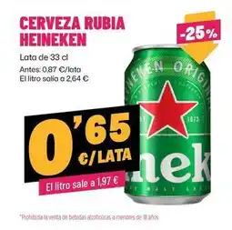 AhorraMas Heineken - cerveza rubia oferta