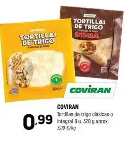 Coviran Coviran - tortillas de trigo clasicas o integral 8 u oferta