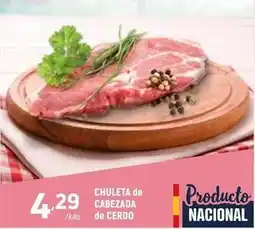 Coviran Chuleta de cabezada de cerdo oferta